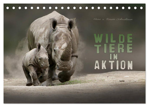 WILDE TIERE IN AKTION (Tischkalender 2026 DIN A5 quer), CALVENDO Monatskalender