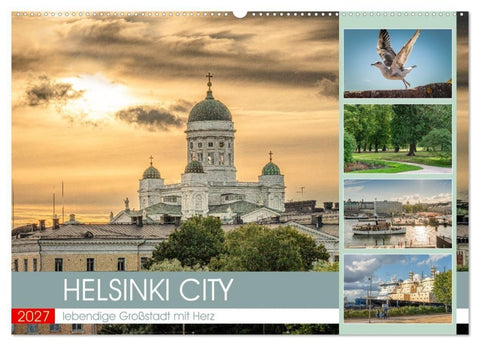 HELSINKI CITY (Wandkalender 2027 DIN A2 quer), CALVENDO Monatskalender