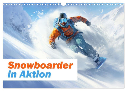 Snowboarder in Aktion (Wandkalender 2026 DIN A3 quer), CALVENDO Monatskalender