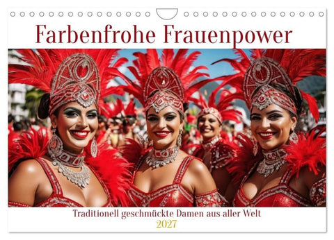 Farbenfrohe Frauenpower (Wandkalender 2027 DIN A4 quer), CALVENDO Monatskalender