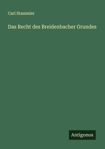 Das Recht des Breidenbacher Grundes