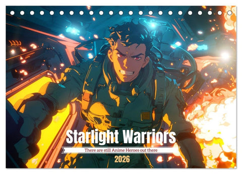 Starlight Warriors (Desk Calendar 2026 DIN A5 landscape), CALVENDO 12 Month DeskCalendar