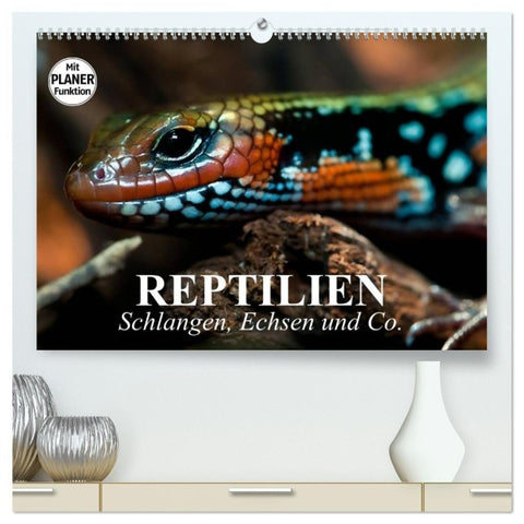 Reptilien. Schlangen, Echsen und Co. (hochwertiger Premium Wandkalender 2027 DIN A2 quer), Kunstdruck in Hochglanz