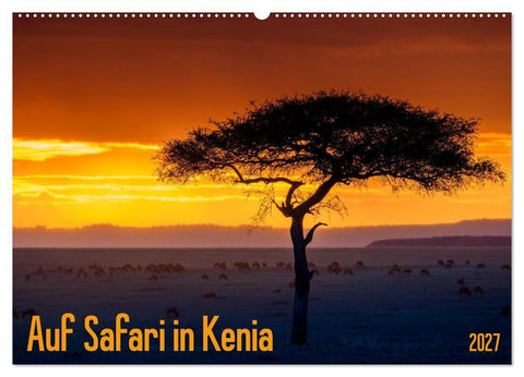 Auf Safari in Kenia 2027 (Wandkalender 2027 DIN A2 quer), CALVENDO Monatskalender