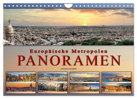 Europäische Metropolen - Panoramen (Wandkalender 2026 DIN A4 quer), CALVENDO Monatskalender