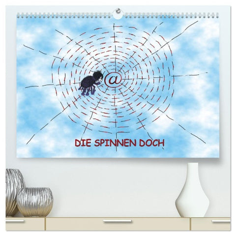 DIE SPINNEN DOCH (hochwertiger Premium Wandkalender 2027 DIN A2 quer), Kunstdruck in Hochglanz