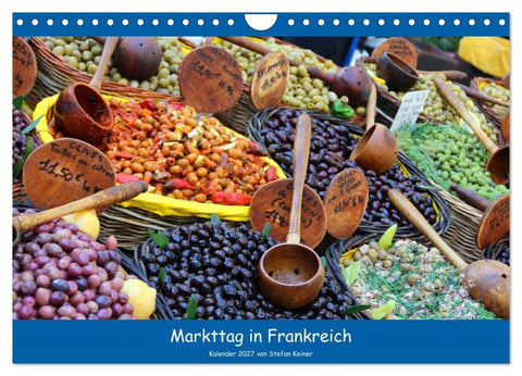 Markttag in Frankreich (Wandkalender 2027 DIN A4 quer), CALVENDO Monatskalender