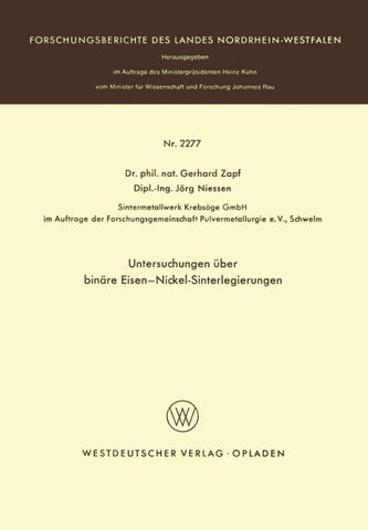Untersuchungen über binäre Eisen-Nickel-Sinterlegierungen