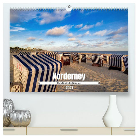 Norderney Paradies in der Nordsee (hochwertiger Premium Wandkalender 2027 DIN A2 quer), Kunstdruck in Hochglanz
