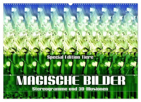 Magische Bilder - Stereogramme und 3D-Illusionen (Wandkalender 2027 DIN A2 quer), CALVENDO Monatskalender