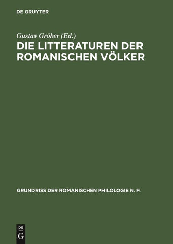 Die Litteraturen der romanischen Völker