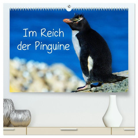 Im Reich der Pinguine (hochwertiger Premium Wandkalender 2027 DIN A2 quer), Kunstdruck in Hochglanz