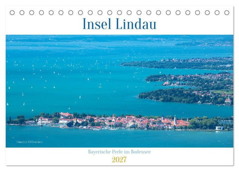 Insel Lindau - Bayerische Perle im Bodensee (Tischkalender 2027 DIN A5 quer), CALVENDO Monatskalender