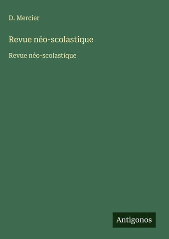 Revue néo-scolastique