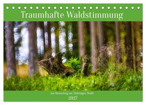 Traumhafte Waldstimmung am Rennsteig im Thüringer Wald (Tischkalender 2027 DIN A5 quer), CALVENDO Monatskalender