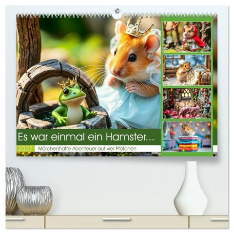 Es war einmal ein Hamster... Märchenhafte Abenteuer auf vier Pfötchen (hochwertiger Premium Wandkalender 2027 DIN A2 quer), Kunstdruck in Hochglanz