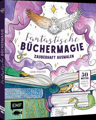 Fantastische Büchermagie – Zauberhafte Lesewelten zum Ausmalen