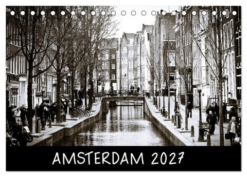 Amsterdam 2027 (Tischkalender 2027 DIN A5 quer), CALVENDO Monatskalender