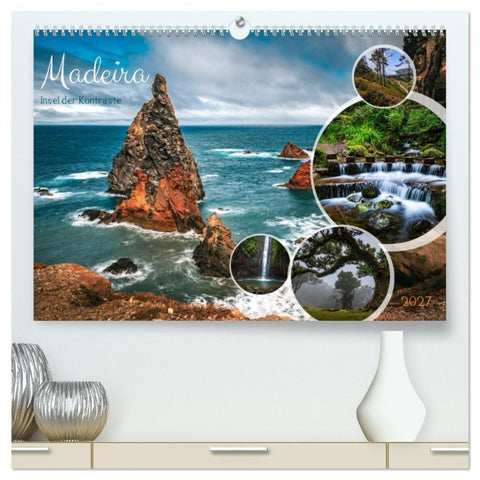 Madeira - Insel der Kontraste (hochwertiger Premium Wandkalender 2027 DIN A2 quer), Kunstdruck in Hochglanz