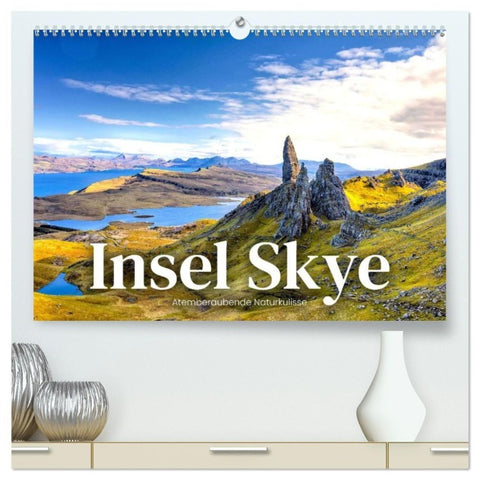 Insel Skye - Atemberaubende Naturkulisse (hochwertiger Premium Wandkalender 2027 DIN A2 quer), Kunstdruck in Hochglanz