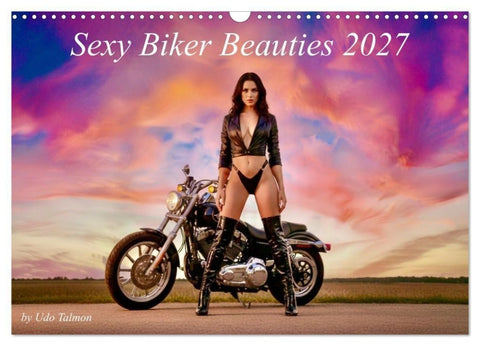 Sexy Biker Beauties (Wandkalender 2027 DIN A3 quer), CALVENDO Monatskalender