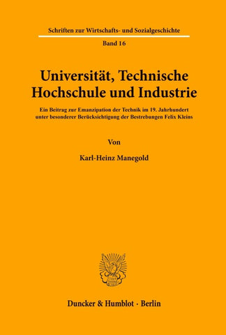 Universität, Technische Hochschule und Industrie.