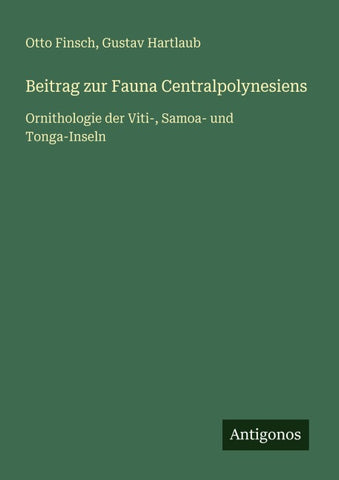 Beitrag zur Fauna Centralpolynesiens