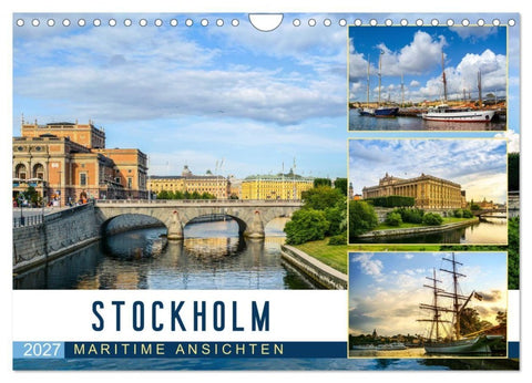 Stockholm - Maritime Ansichten (Wandkalender 2027 DIN A4 quer), CALVENDO Monatskalender