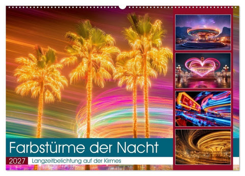 Farbstürme der Nacht (Wandkalender 2027 DIN A2 quer), CALVENDO Monatskalender