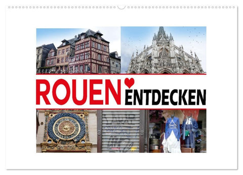 Rouen entdecken (Wandkalender 2027 DIN A2 quer), CALVENDO Monatskalender