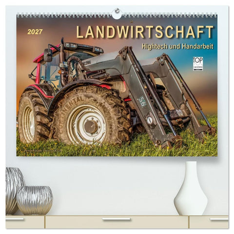 Landwirtschaft - Hightech und Handarbeit (hochwertiger Premium Wandkalender 2027 DIN A2 quer), Kunstdruck in Hochglanz