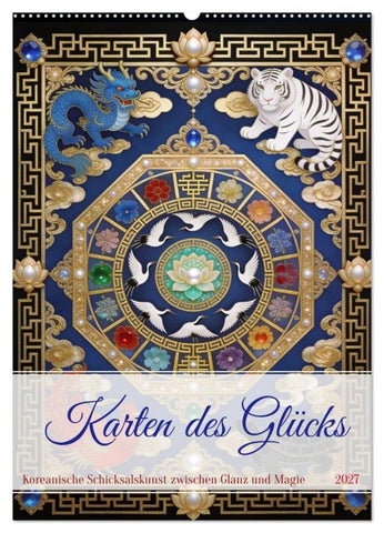 Karten des Glücks (Wandkalender 2027 DIN A2 hoch), CALVENDO Monatskalender
