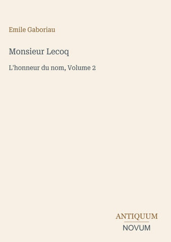 Monsieur Lecoq