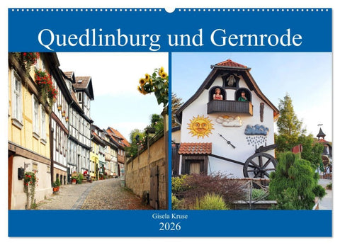 Quedlinburg und Gernrode (Wandkalender 2026 DIN A2 quer), CALVENDO Monatskalender
