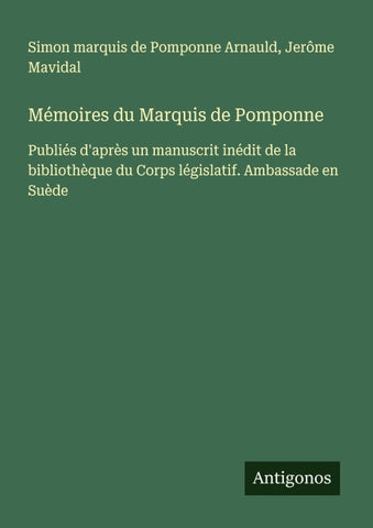 Mémoires du Marquis de Pomponne