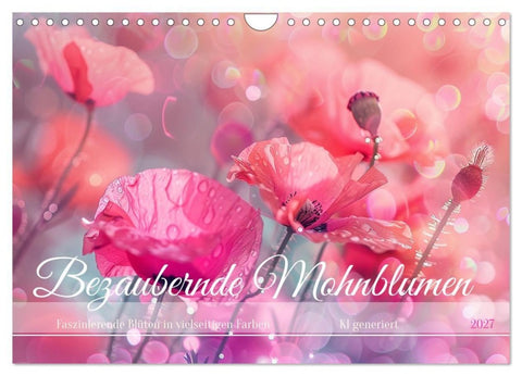 Bezaubernde Mohnblumen (Wandkalender 2027 DIN A4 quer), CALVENDO Monatskalender