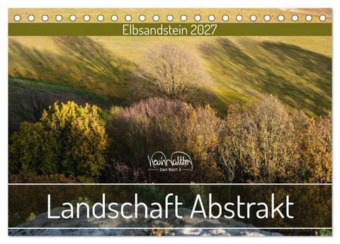Landschaft Abstrakt - Elbsandstein (Tischkalender 2027 DIN A5 quer), CALVENDO Monatskalender