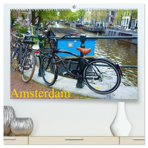 Amsterdam (hochwertiger Premium Wandkalender 2027 DIN A2 quer), Kunstdruck in Hochglanz