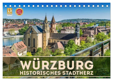 WÜRZBURG Historisches Stadtherz (Tischkalender 2027 DIN A5 quer), CALVENDO Monatskalender