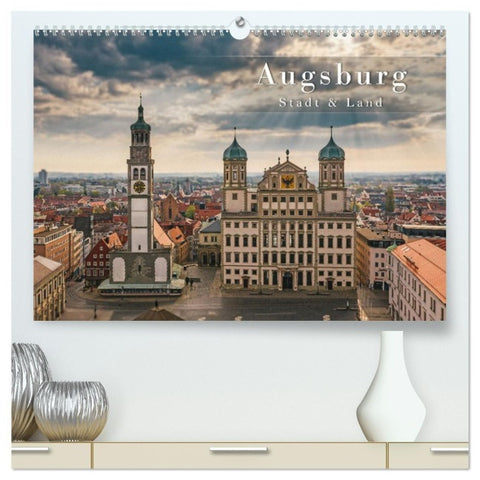 Augsburg - Stadt und Land (hochwertiger Premium Wandkalender 2027 DIN A2 quer), Kunstdruck in Hochglanz