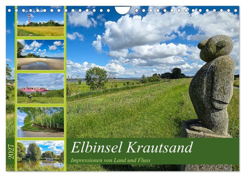 Elbinsel Krautsand - Impressionen von Land und Fluss (Wandkalender 2027 DIN A4 quer), CALVENDO Monatskalender