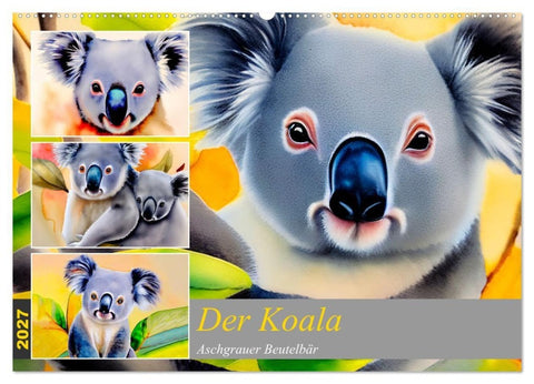 Der Koala 2027. Aschgrauer Beutelbär (Wandkalender 2027 DIN A2 quer), CALVENDO Monatskalender
