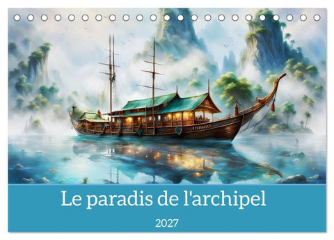 Le paradis de l'archipel (Calendrier de bureau 2027 DIN A5 vertical), CALVENDO calendrier mensuel