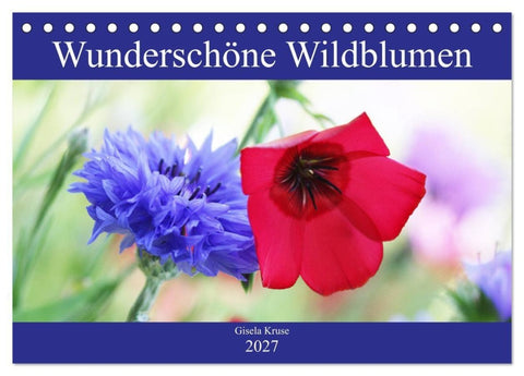 Wunderschöne Wildblumen (Tischkalender 2027 DIN A5 quer), CALVENDO Monatskalender
