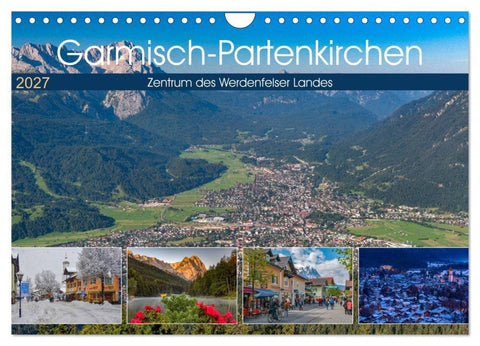 Garmisch-Partenkirchen - Zentrum des Werdenfelser Landes (Wandkalender 2027 DIN A4 quer), CALVENDO Monatskalender