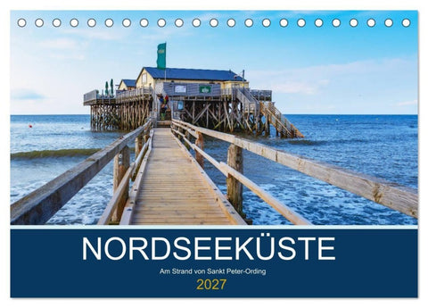 Nordseeküste Am Strand von Sankt Peter-Ording (Tischkalender 2027 DIN A5 quer), CALVENDO Monatskalender