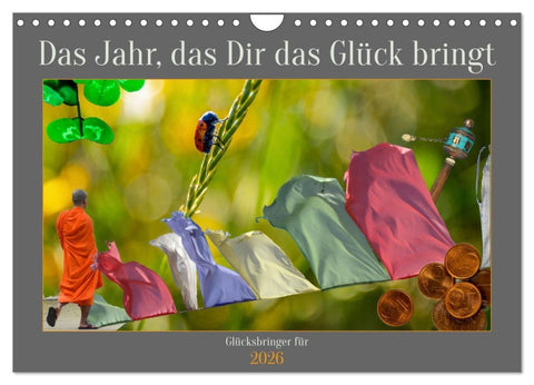Das Jahr, das Dir das Glück bringt (Wandkalender 2026 DIN A4 quer), CALVENDO Monatskalender