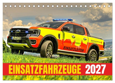 Einsatzfahrzeuge 112 (Tischkalender 2027 DIN A5 quer), CALVENDO Monatskalender