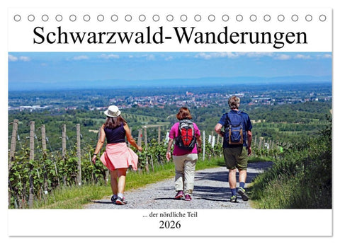 Schwarzwald-Wanderungen (Tischkalender 2026 DIN A5 quer), CALVENDO Monatskalender