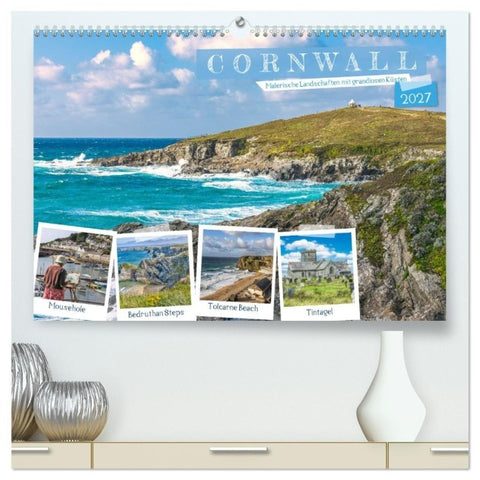 Cornwall - Malerische Landschaften mit grandiosen Küsten (hochwertiger Premium Wandkalender 2027 DIN A2 quer), Kunstdruck in Hochglanz